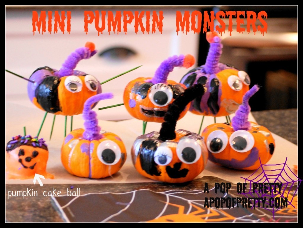 No-carve mini pumpkin monsters (easy kids' Halloween activity) | A Pop