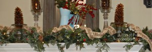 Christmas Mantel ribbon