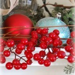 Christmas mantel - berries - Copy