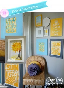 Front Entrance Gallery Wall - A Pop of Pretty