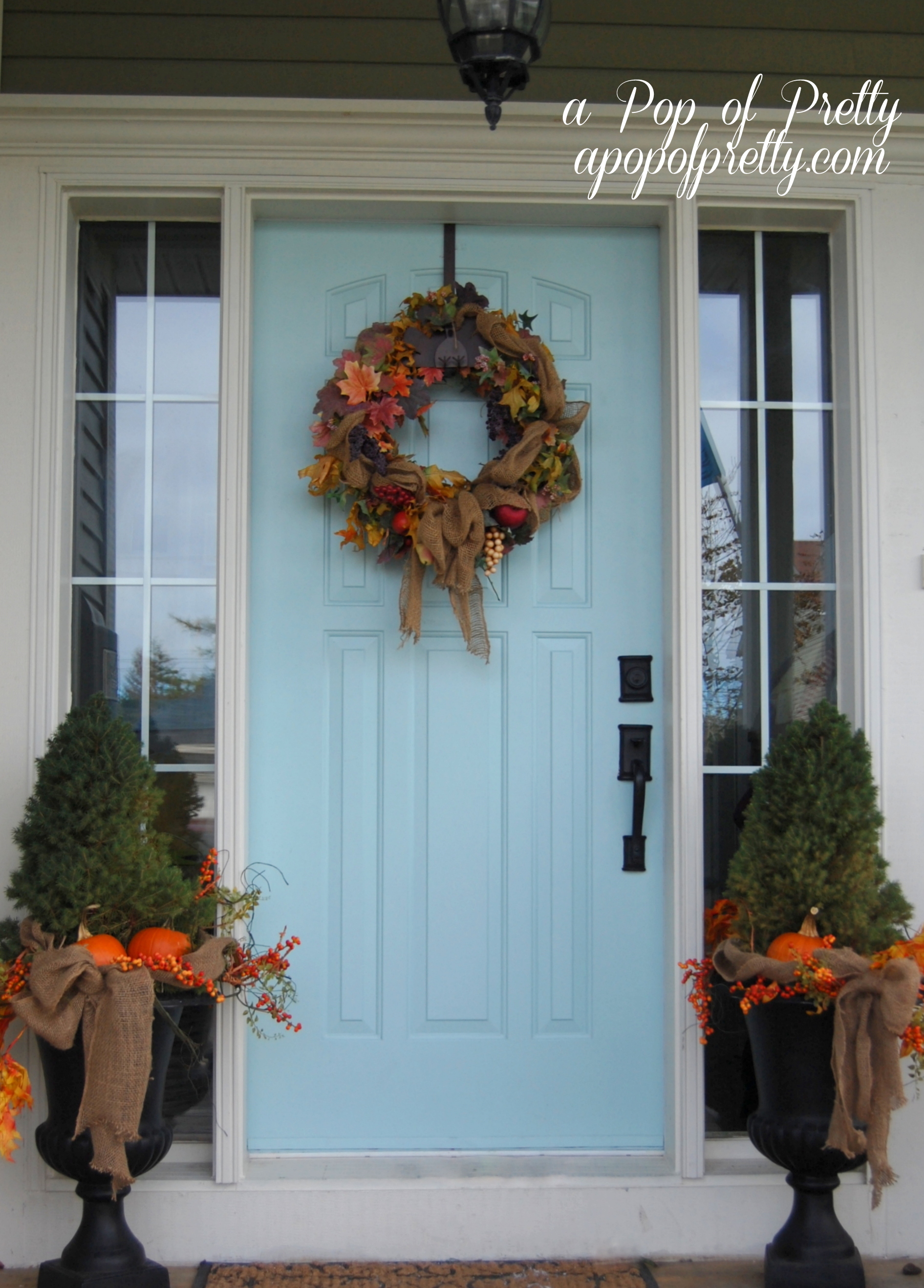 Fall Decorating Front Porch Ideas - A Pop of Pretty Blog (Canadian Home