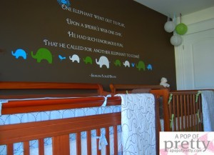 Twin Boy Nursery Decor - Custom Wall Quote