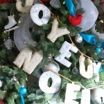 Christmas Tree Decor Red and Turquoise