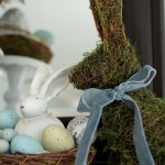 Mossy Easter bunny decor