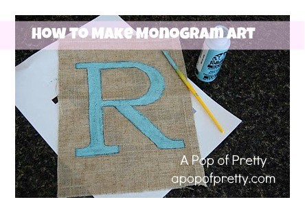 How to Create Monogram Wall Art {without vinyl cutting}