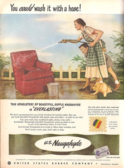 Vintage Decor Ad (2 of 31): Upholstery you can hose down!