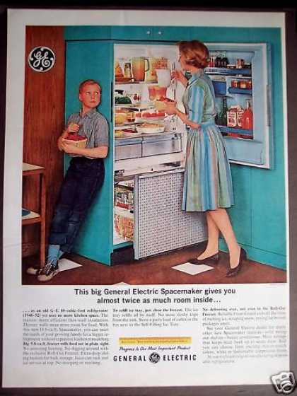 vintage advertising - 1963 GE fridge