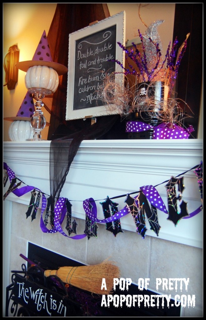 Fun Halloween Mantel Decor