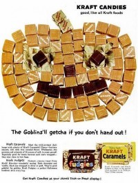 Vintage Home Decor Ads (7 of 31): 1959 Kraft Caramel Candy Pumpkin!