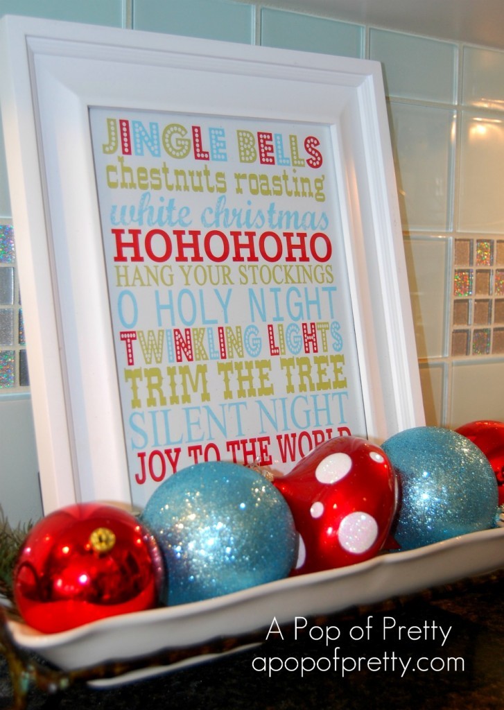 Free Christmas Printable - Subway Art