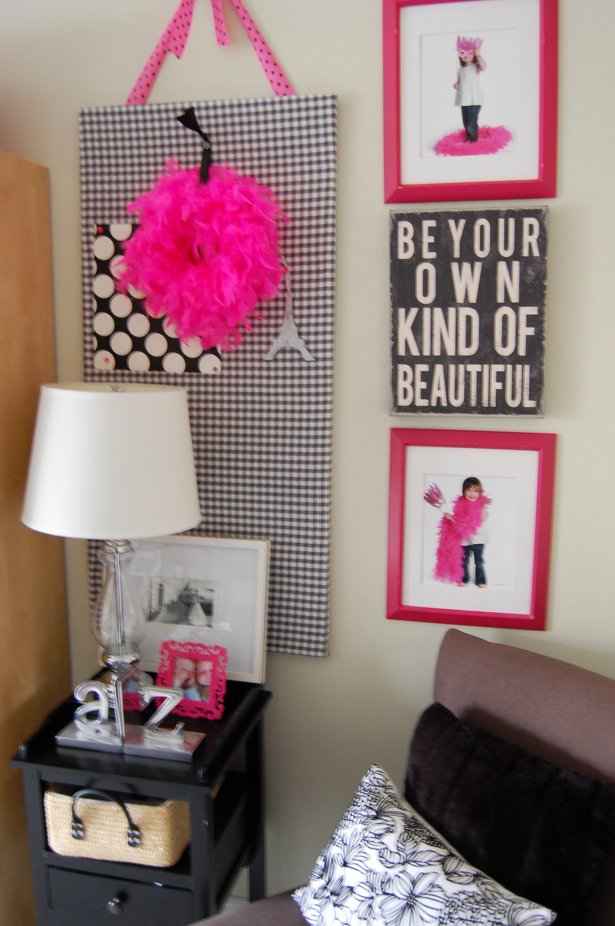My Pink & Black Craft Room-Office: Room Tour Update!
