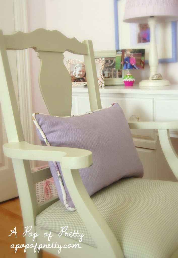 upcycled chair for little girl room