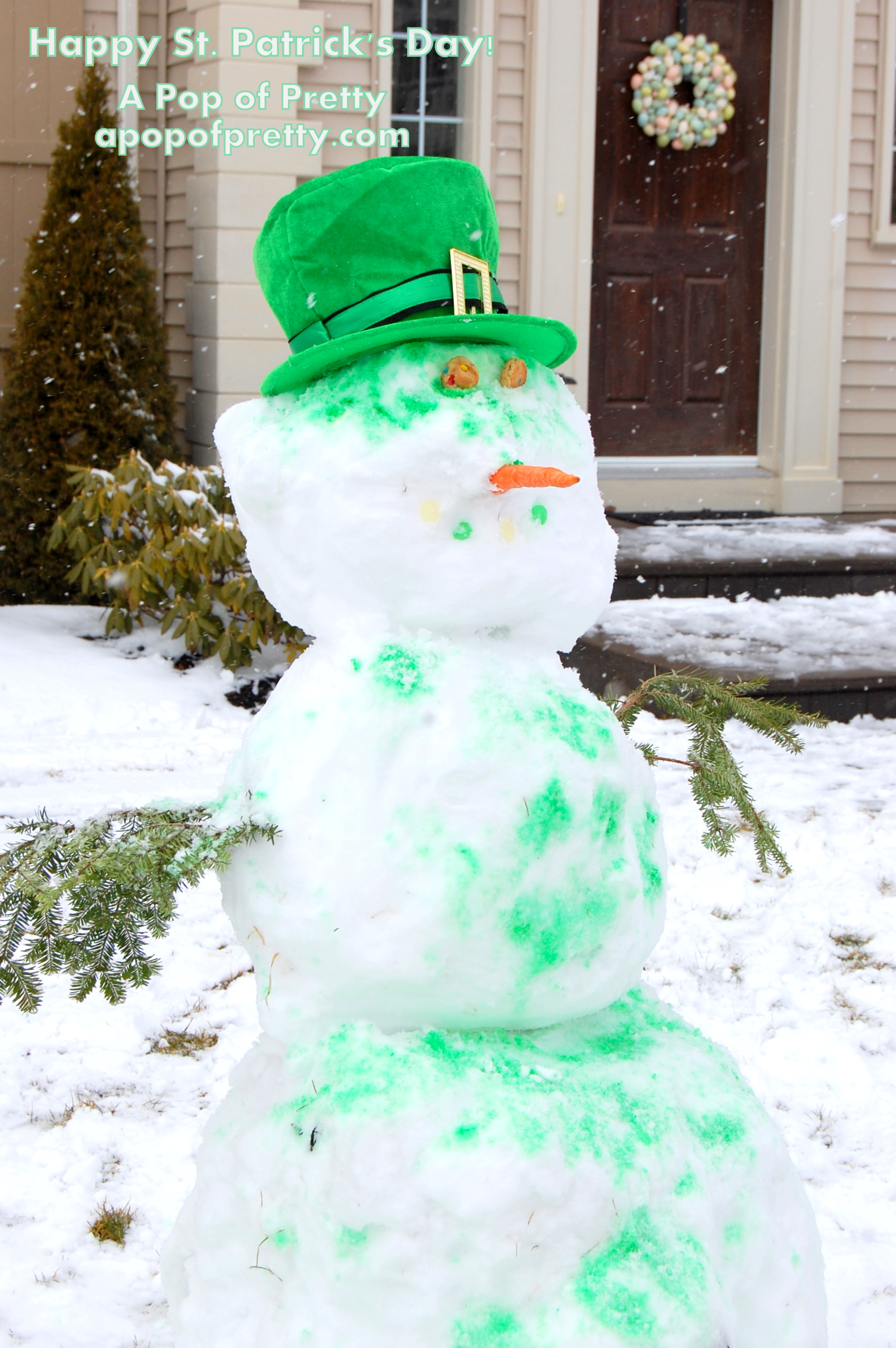 Celebrating with a Green Snowman (St. Patrick’s Day)