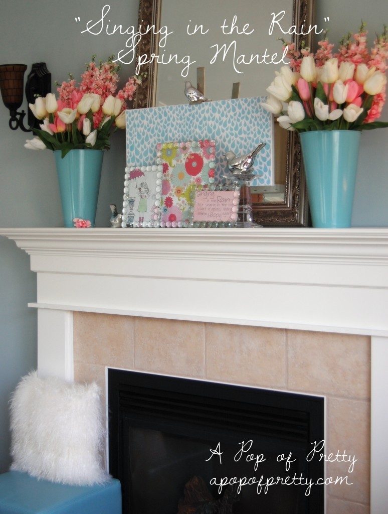 Spring Easter Mantel Decor