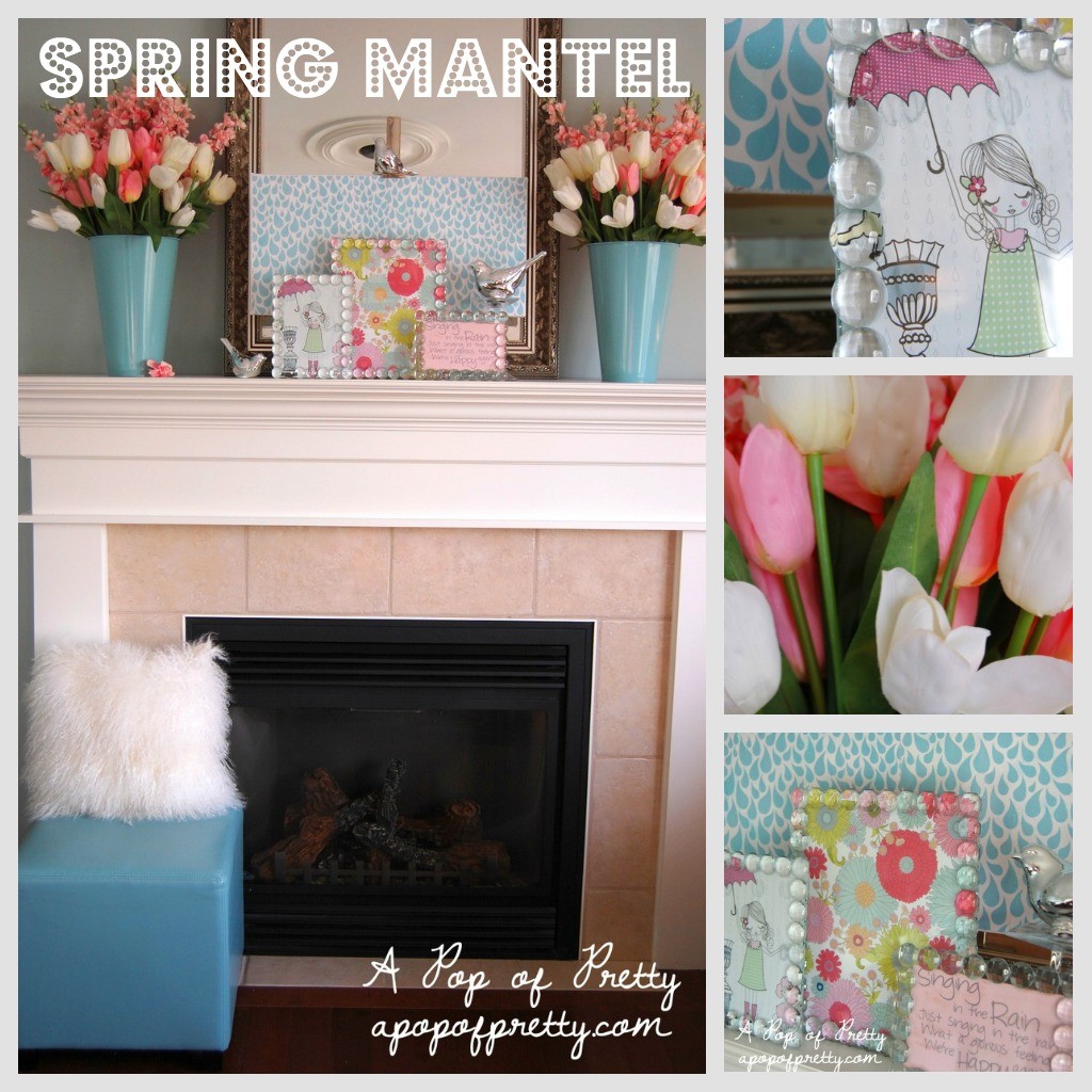 Easter decorating ideas - Easter mantel 2