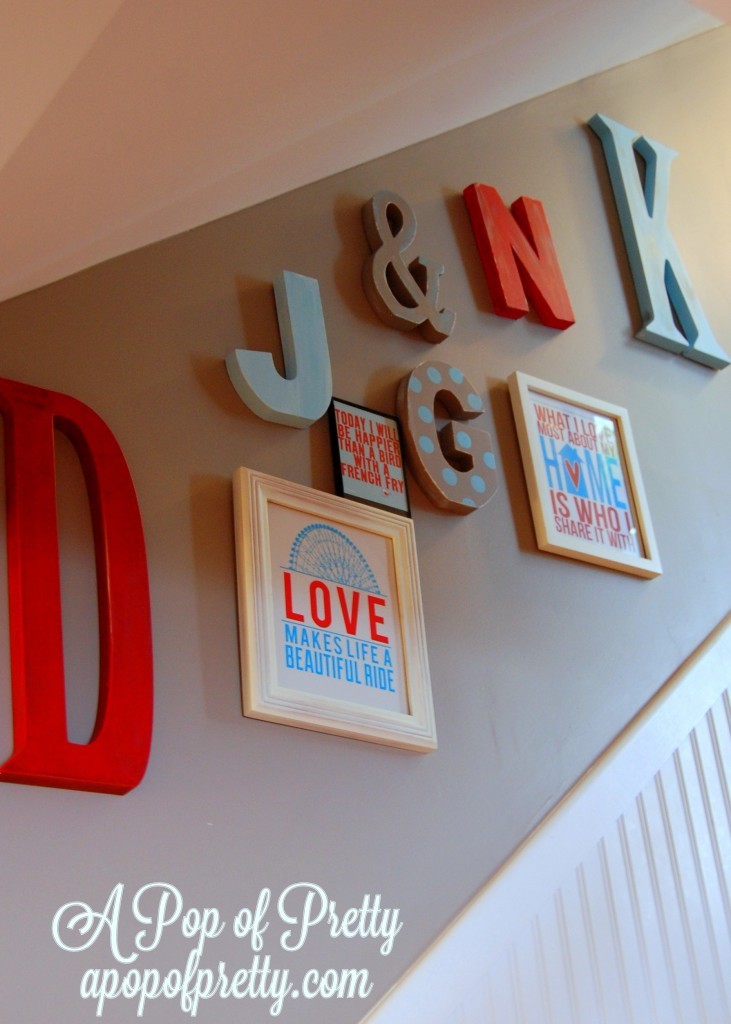 Basement Stairway Gallery Wall