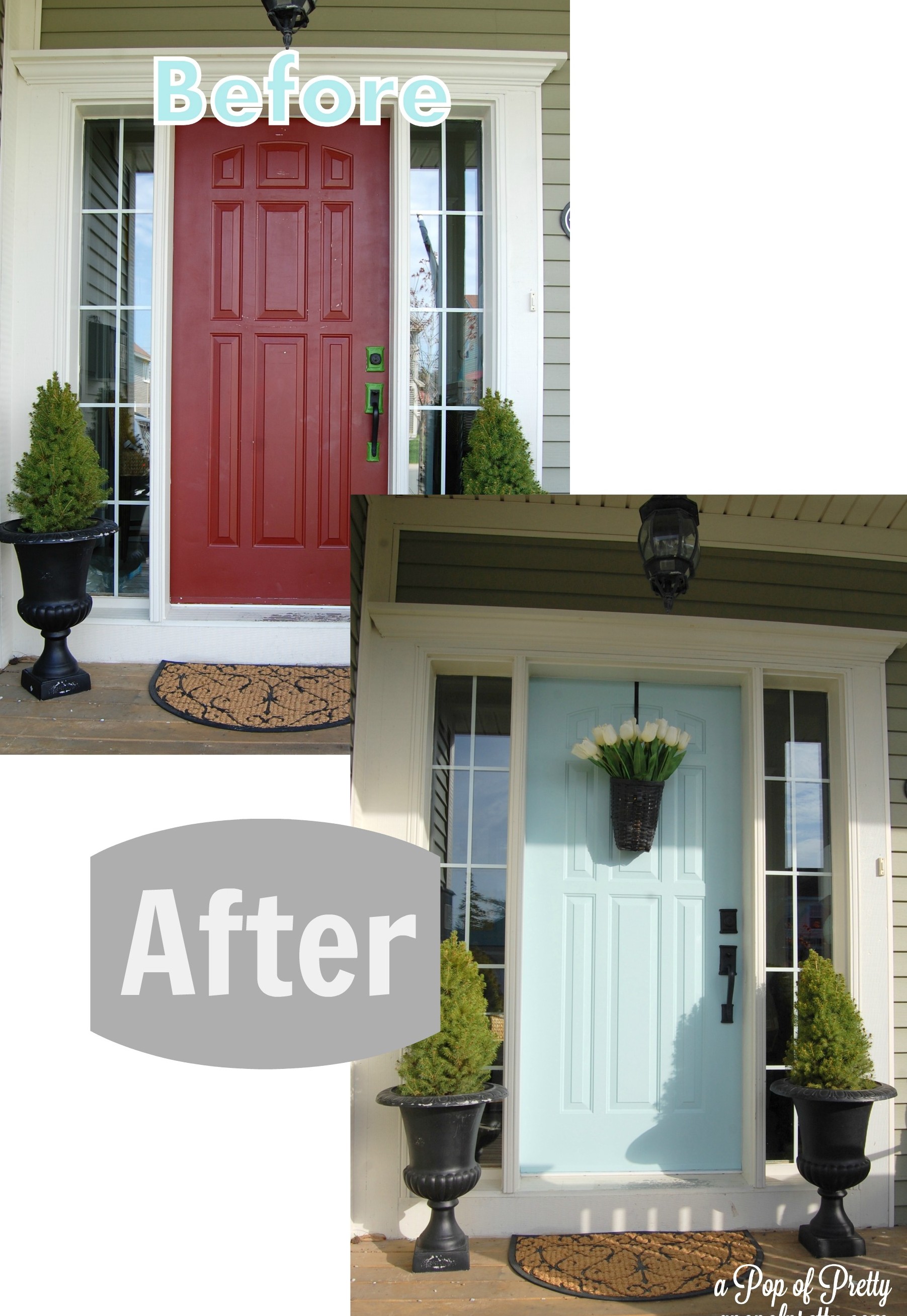 Front Door Turquoise With Black Shutters : Benjamin Moore Calypso Blue Turquoise Front Door : What a ... : Traditional homes often feature a front door painted in a rich deep color, such as black, navy blue, green or dark red.