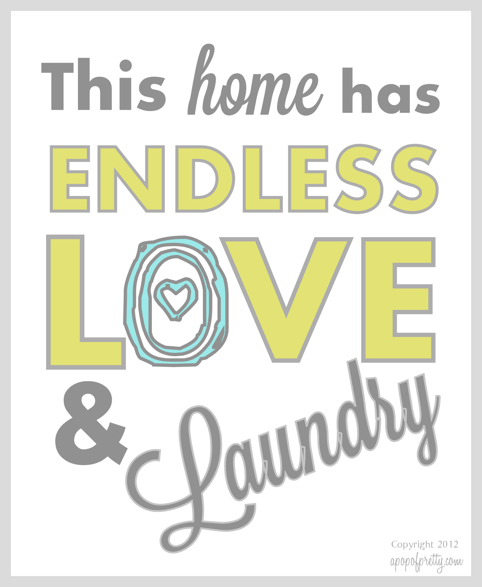 Free Printable Laundry Room