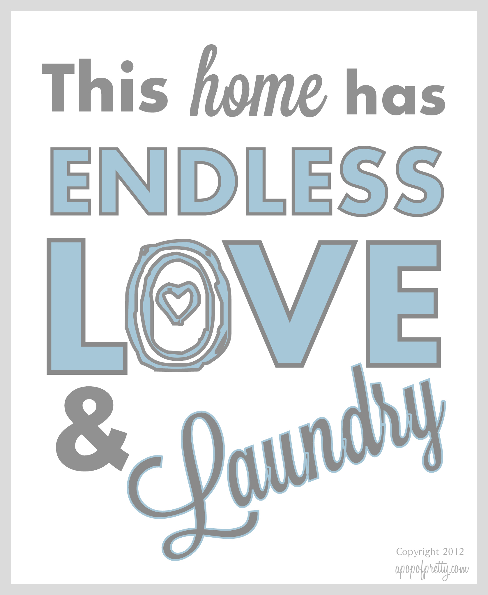 Free Laundry Printable