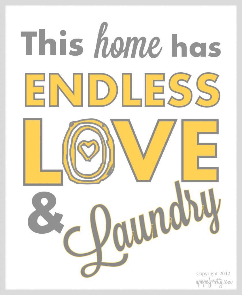 Free Printable Artwork, "Endless Love &amp; Laundry": Now in more color ...