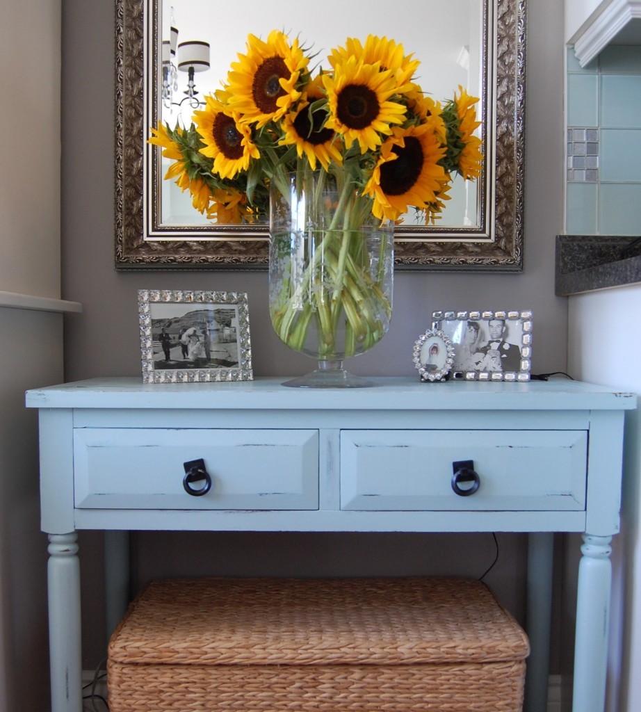 Fall Decorating with sunflowers