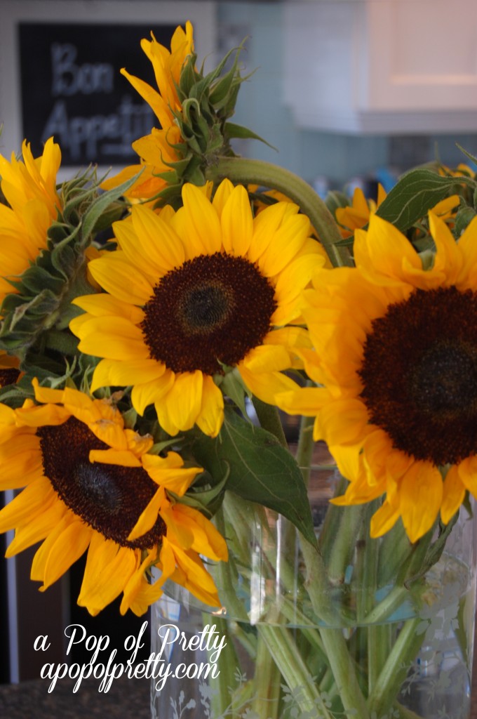 Fall decorating (sunflowers)