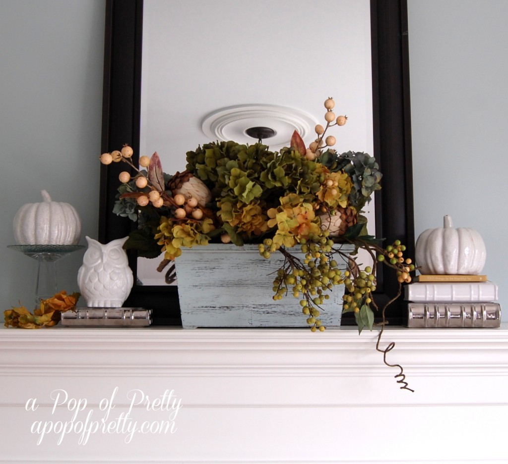 Fall decorating - mantel