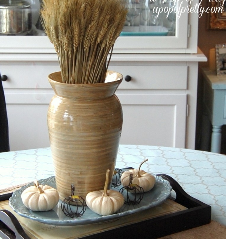 fall decor - white pumpkins