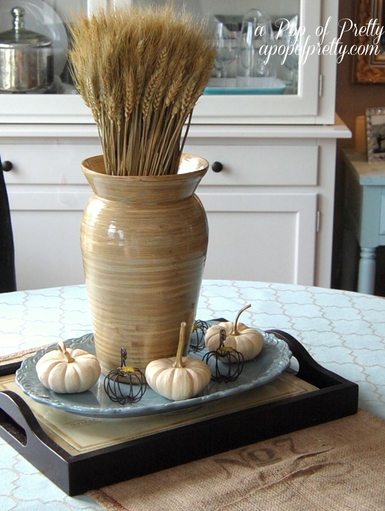 Fall Decorating with wheat