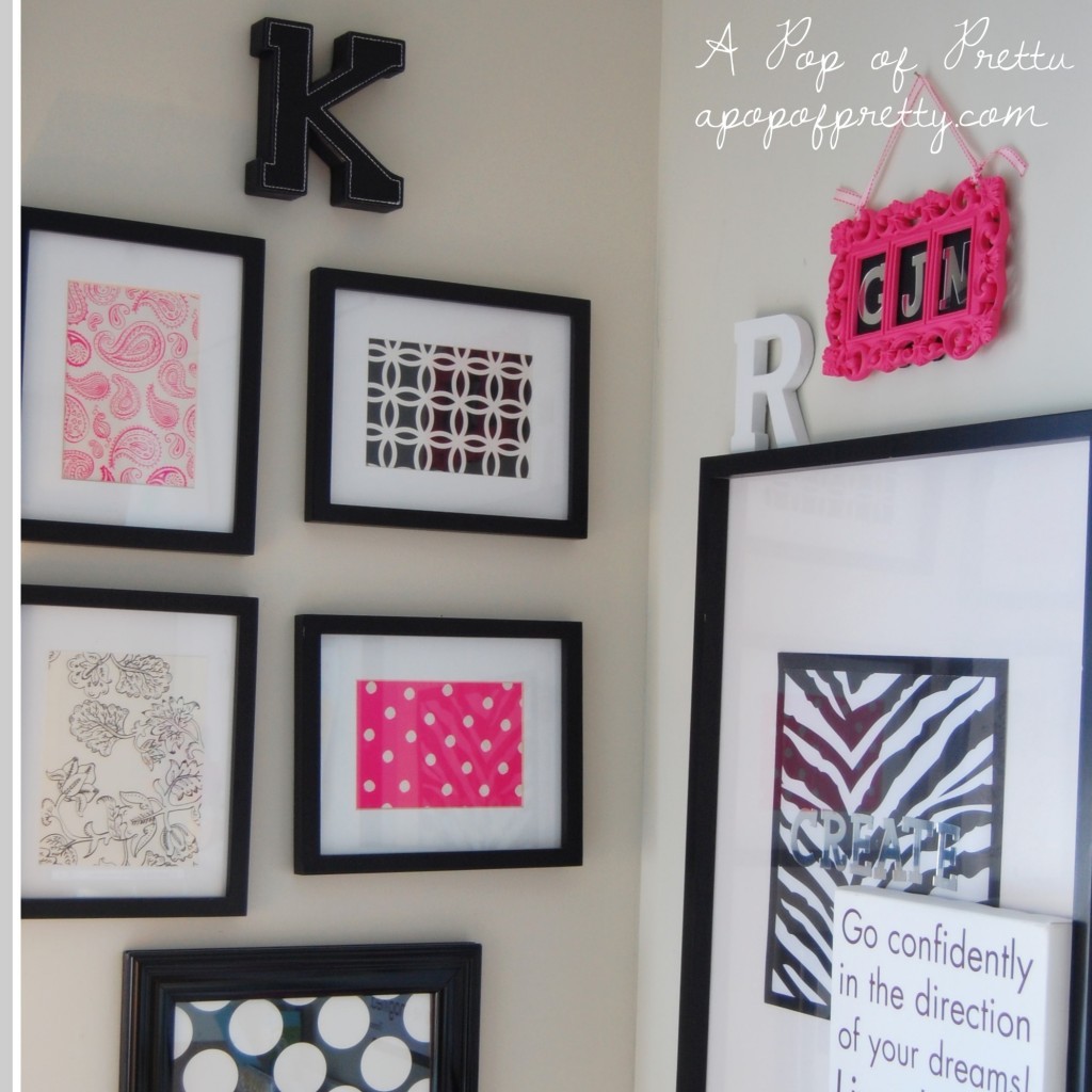 wall art with scrapbook paper