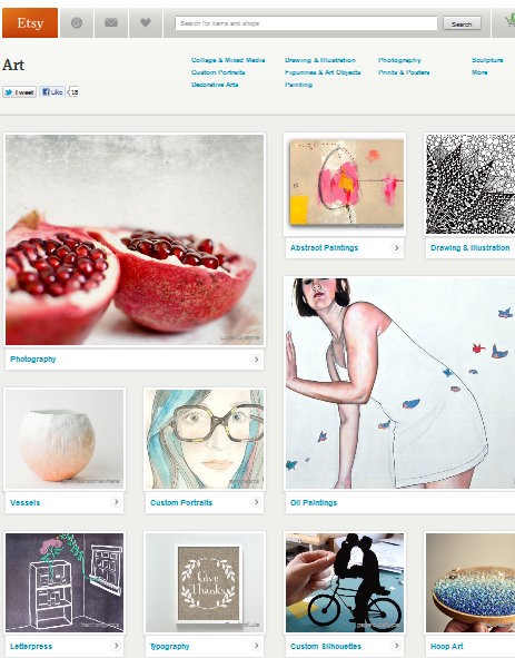 Etsy screen shot