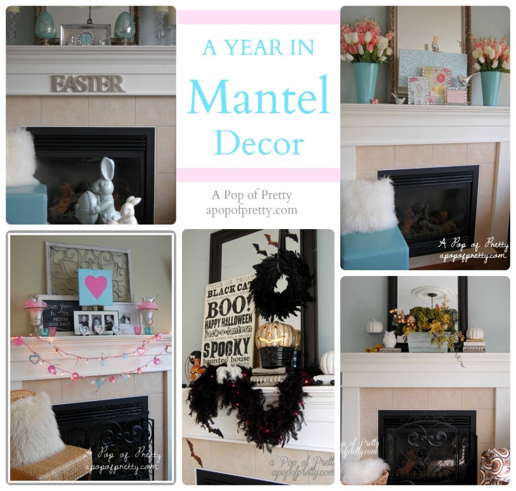 A Year of Seasonally-Decorated Mantels 2012