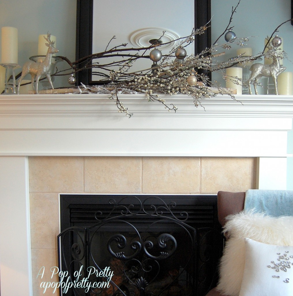 Christmas mantel decor