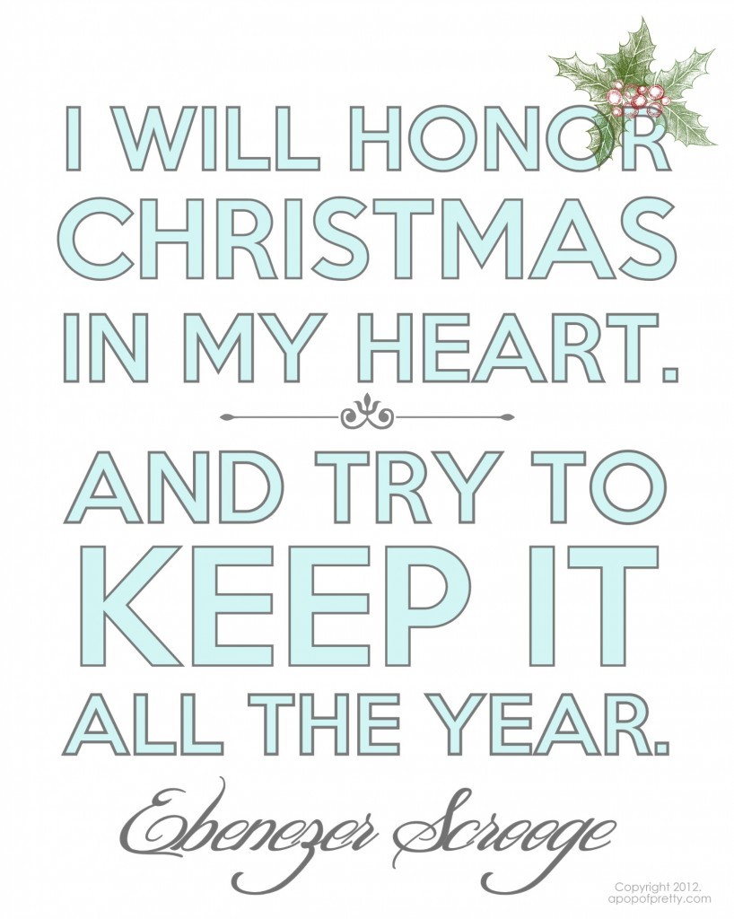 Free Christmas Printable - Scrooge