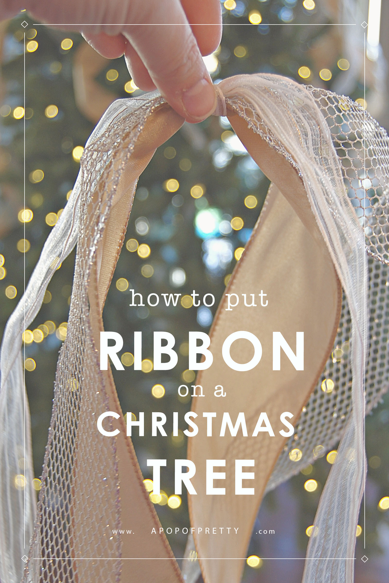 how to decorate a Christmas tree professionally with ribbon