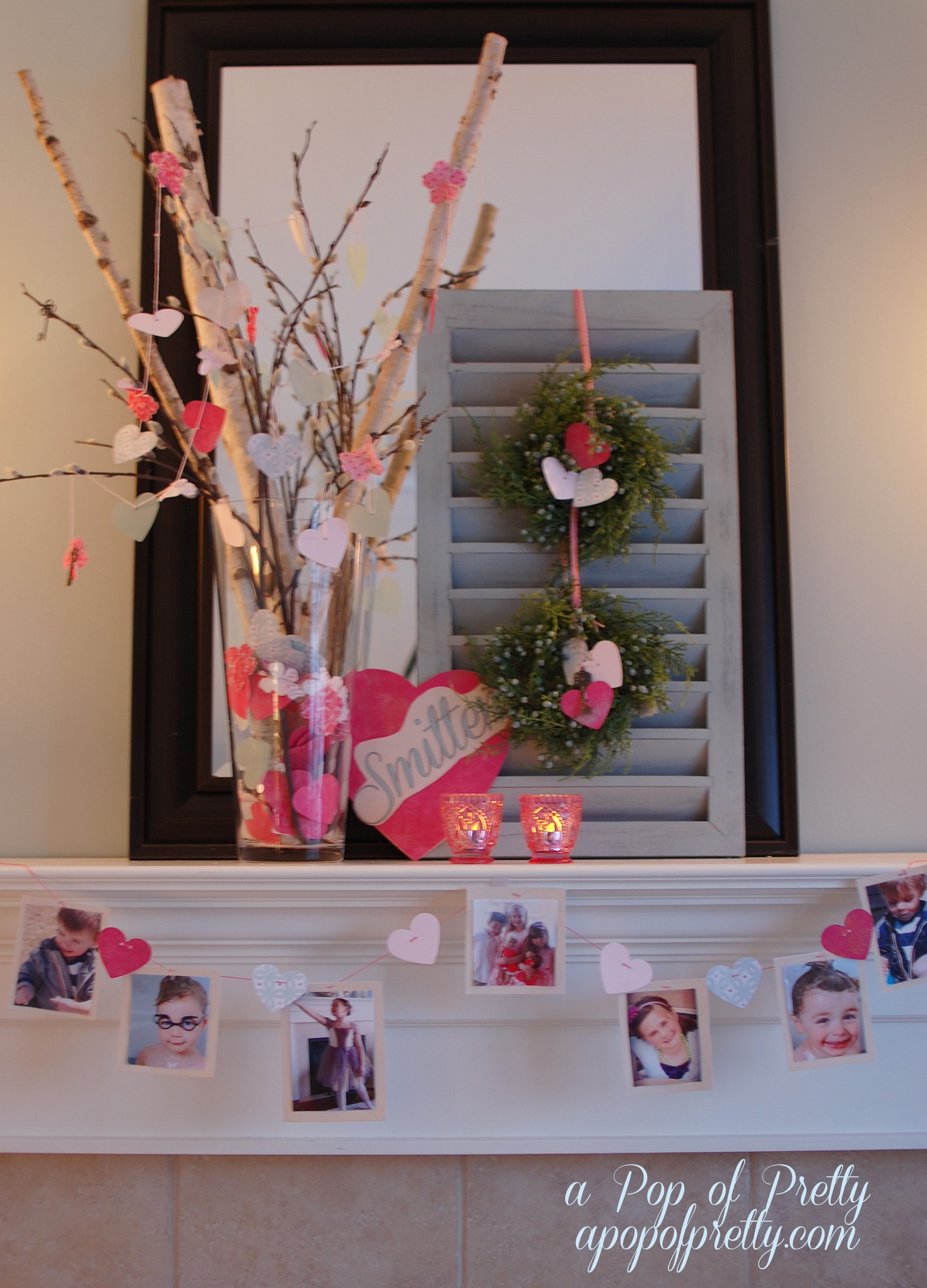 paper hearts Valentines Day decor