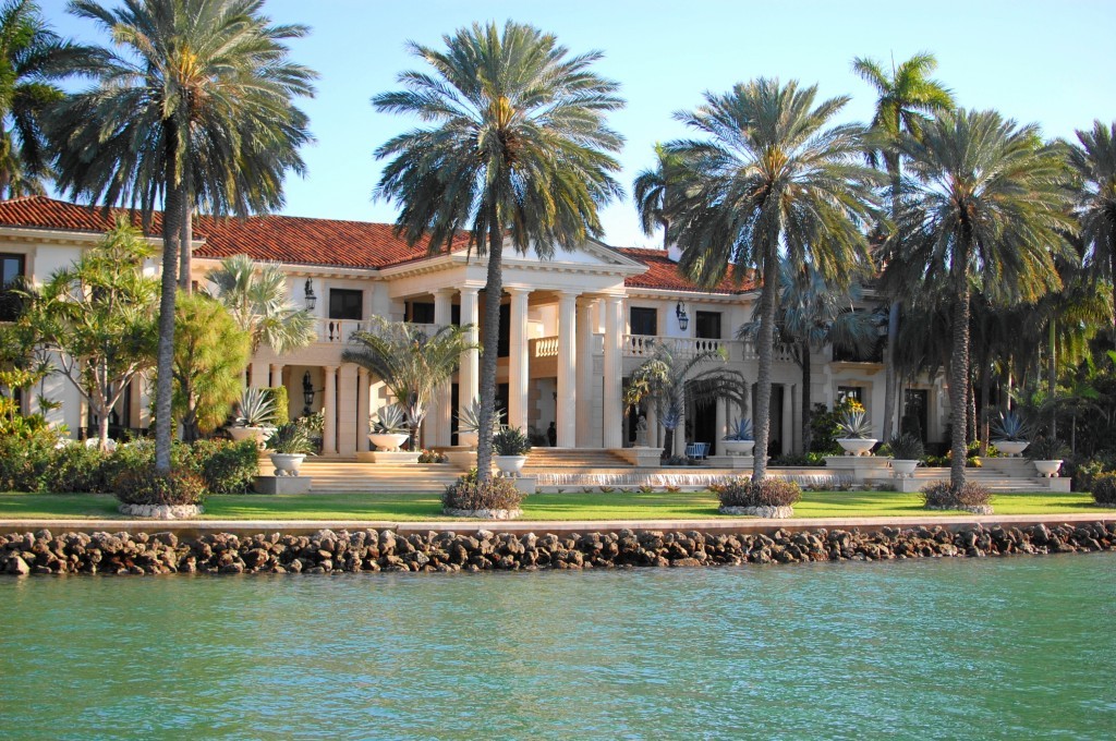 Miami style mansions