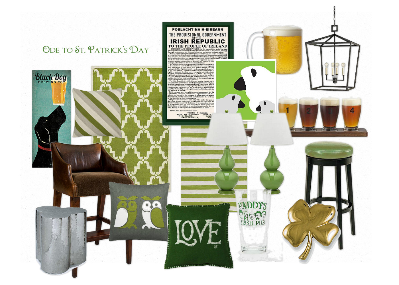 Home Decor Fun: Ode to St Patricks Day (Inspiration Board)