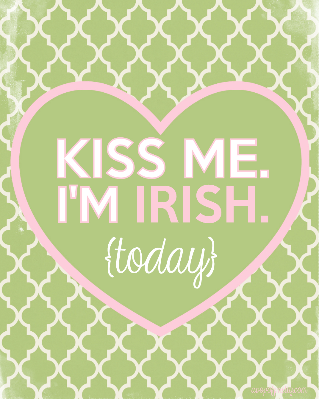 St Patricks Day Kiss me I'm Irish printable 2013-300dpi