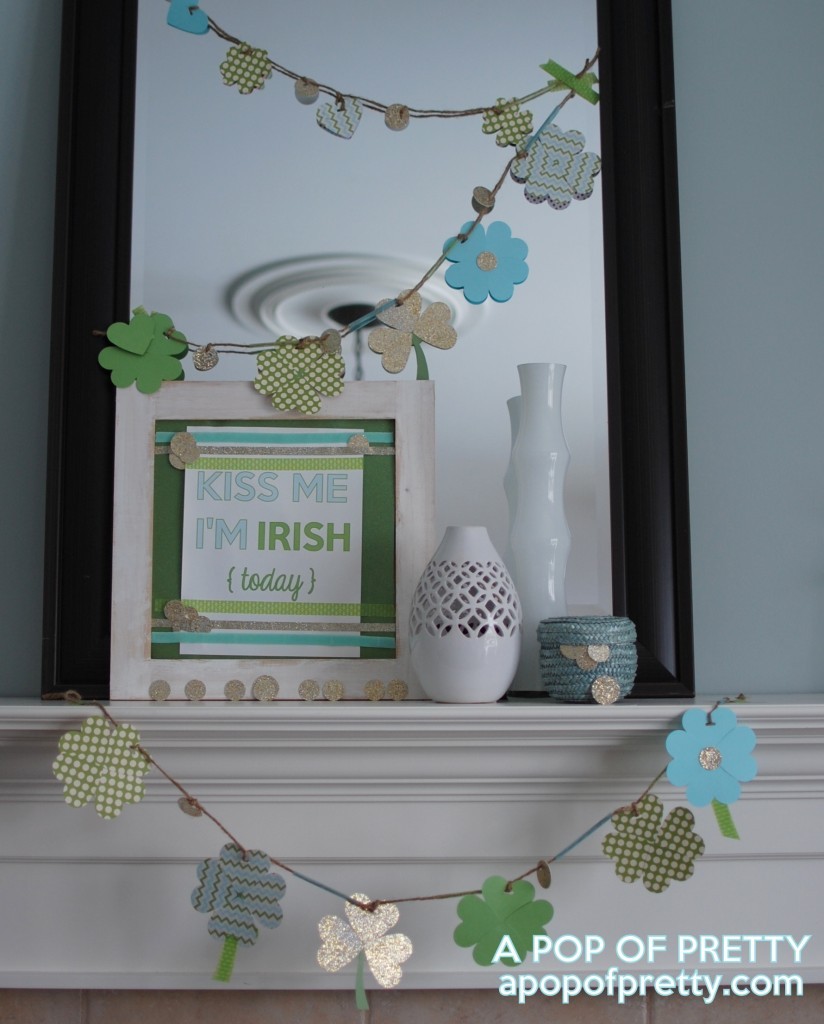 how to decorate a mantel for St Patricks Day