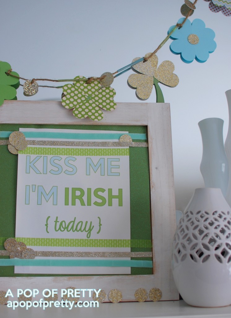 diy shamrock garland for St Patricks Day