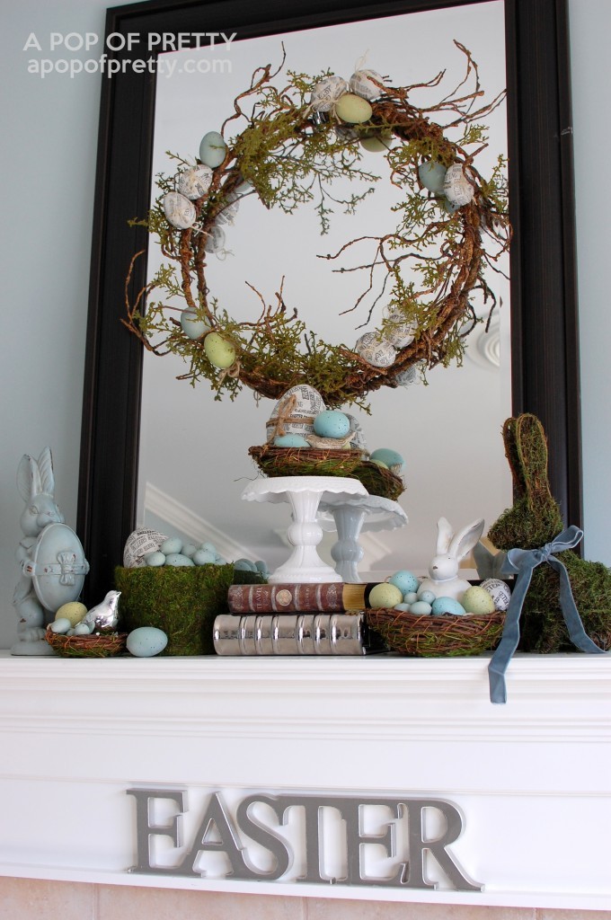 Easter decorating ideas - 2013 mantel