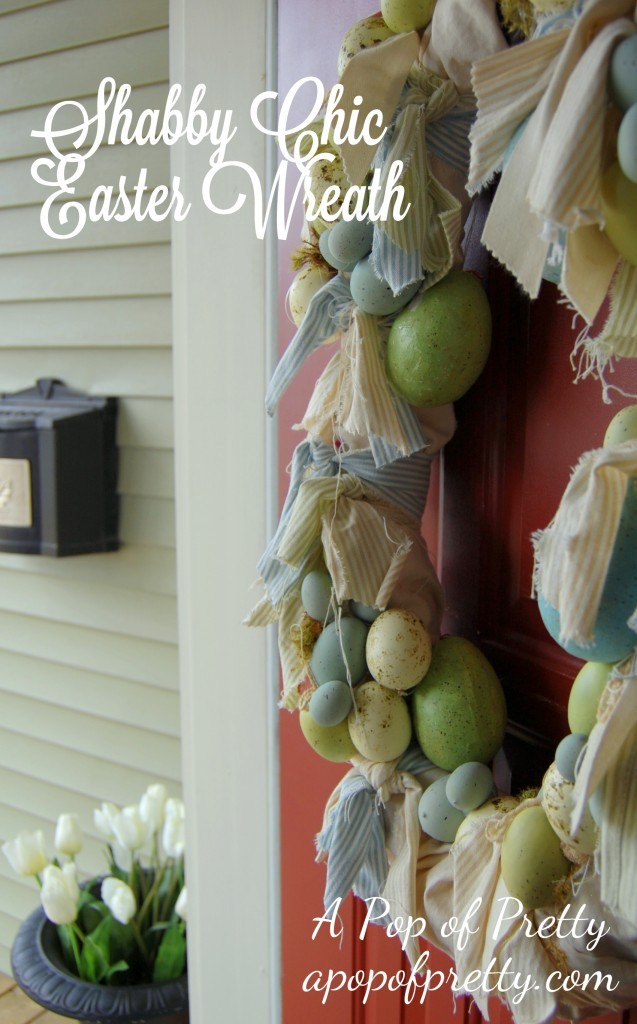 how to make an Easter wreath - shabby chic