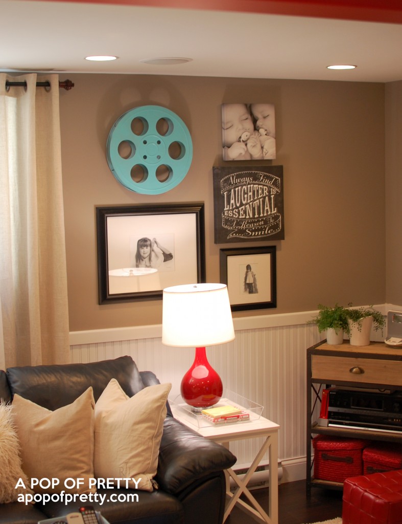 basement decorating ideas - gallery wall