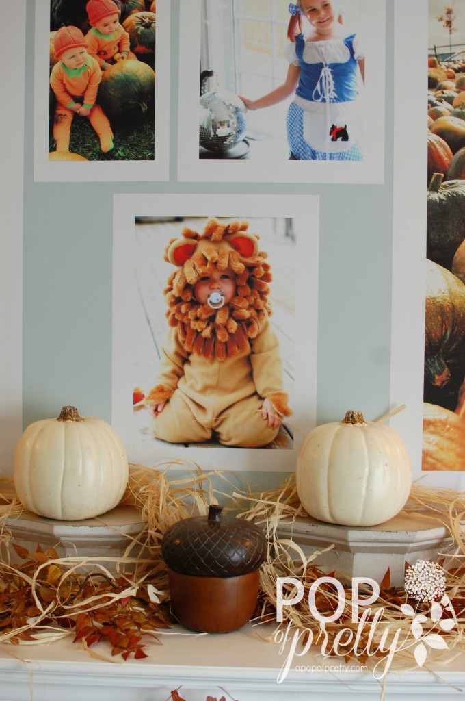 decorate a Fall mantel