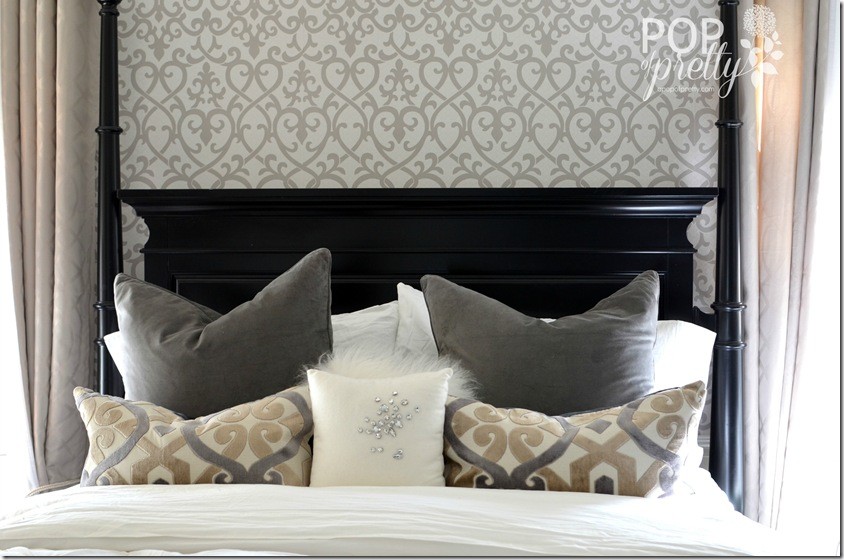 wallpaper accent wall bed