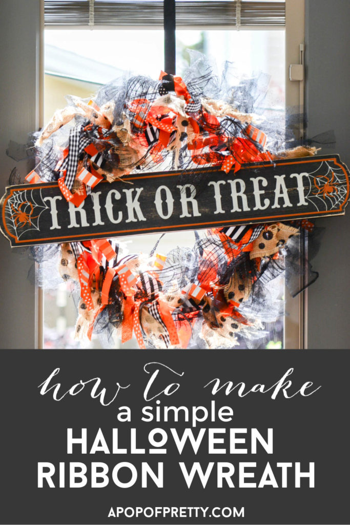 DIY Ribbon Wreath for Halloween