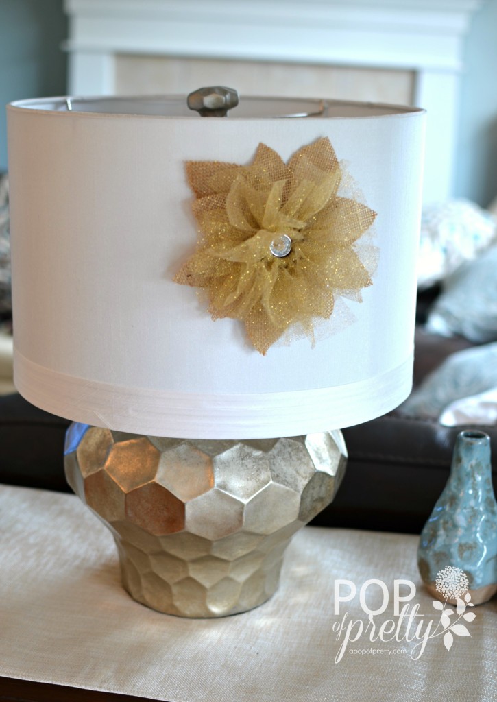 diy lampshade flower