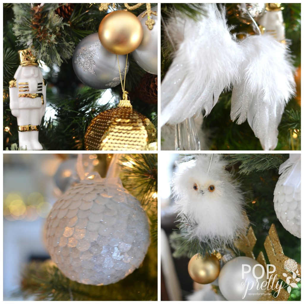 Gold and white Christmas collage