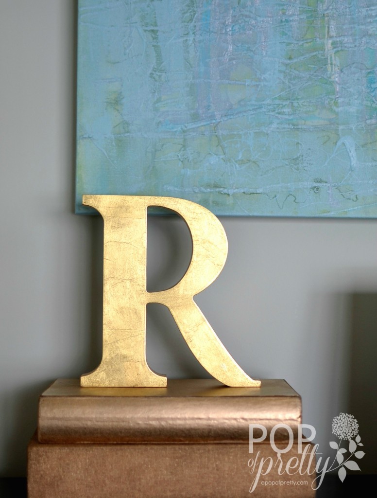 home accessories gold letter R
